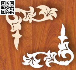 Corner Decor G0000440 file cdr and dxf free vector download for CNC cut