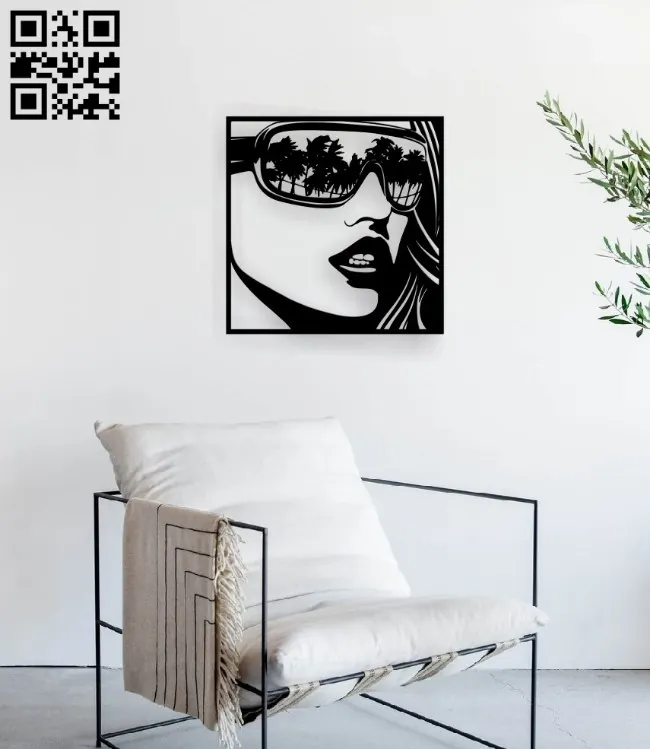 Miami beach wall decor E0016466 file pdf free vector download for laser cut plasma