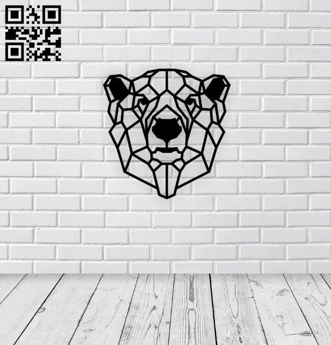 Polar bear E0016577 file pdf free vector download for laser cut plasma