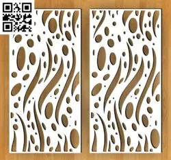 Screen room with wavy textures G000386 file cdr and dxf free vector download for CNC cut