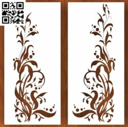 Seamless Floral Pattern Sandblast Pattern G0000182 file cdr and dxf free vector download for CNC cut