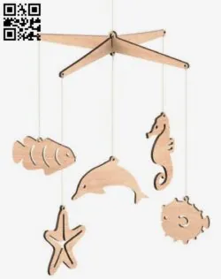 Fish pendant E0016495 file pdf free vector download for laser cut