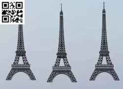 Eiffel Tower G0000573 file cdr and dxf free vector download for CNC cut