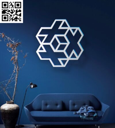 Geometry wall decor E0016670 file cdr and dxf free vector download for laser cut plasma