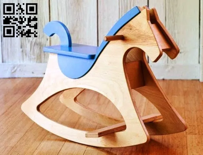 Rocking horse E0016640 file pdf free vector download for laser cut