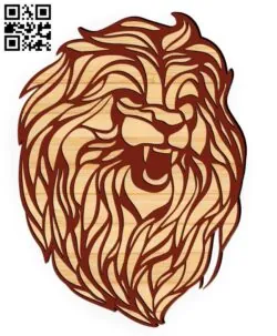 Lion head E0016965 file cdr and dxf free vector download for laser cut plasma