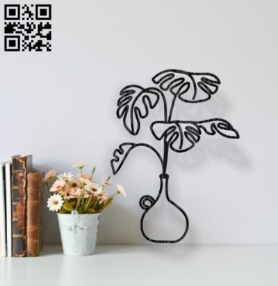 Plant wall decor E0016931 file cdr and dxf free vector download for laser cut plasma