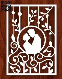 Wedding card E0016981 file cdr and dxf free vector download for laser cut plasma