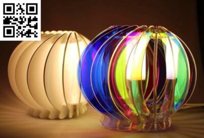 Acrylic lamp E0017206 file cdr and dxf free vector download for laser cut