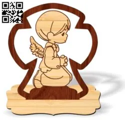 Boy praying E0017473 file cdr and dxf free vector download for laser cut