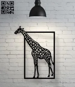 Giraffe panel E0017673 file cdr and dxf free vector download for laser cut plasma