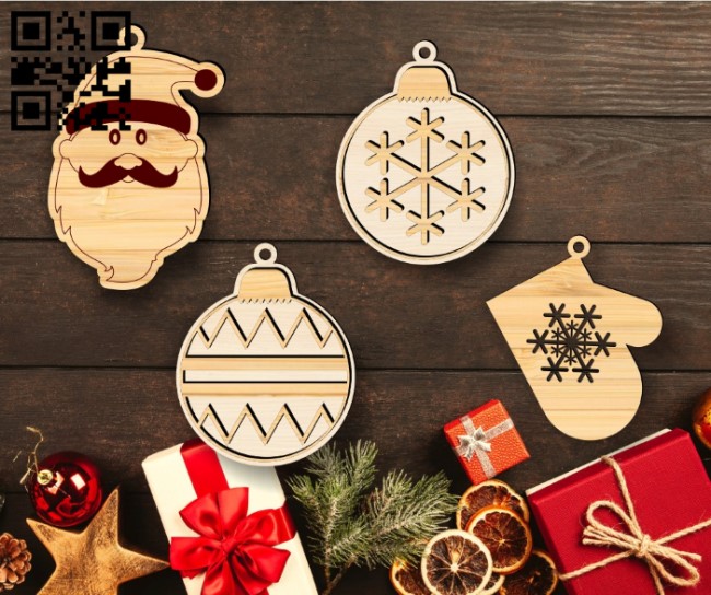 Christmas Ornament E0017937 file cdr and dxf free vector download for ...