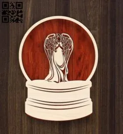 Angel globe E0018138 file cdr and dxf free vector download for laser cut