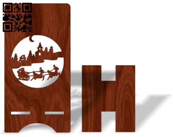 Christmas phone stand E0018200 file cdr and dxf free vector download
