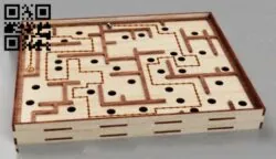 Maze game E0018261 file cdr and dxf free vector download for laser cut