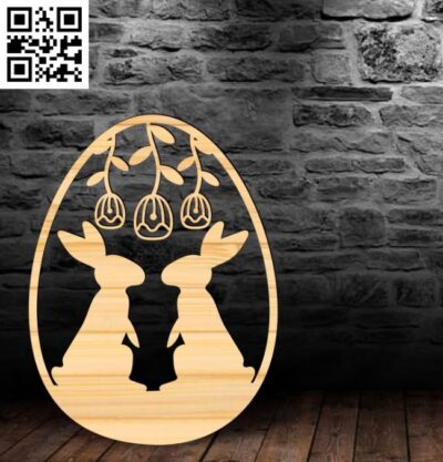 Easter egg E0018584 file cdr and dxf free vector download for laser cut