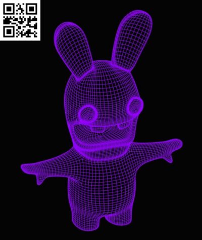 3D illusion led lamp E0018917 free vector download for laser engraving machine