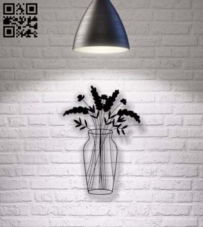 Flower vase E0018801 file cdr and dxf free vector download for laser cut plasma