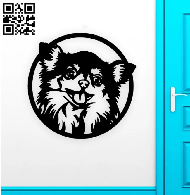 Dog wall decor E0019180 file cdr and dxf free vector download for laser cut plasma