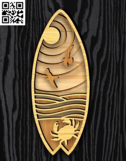 Surf 3D layered E0019111 file cdr and dxf free vector download for laser cut