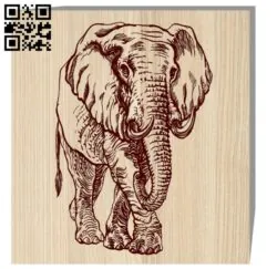 Elephant E0019240 file cdr and dxf free vector download for laser engraving machine