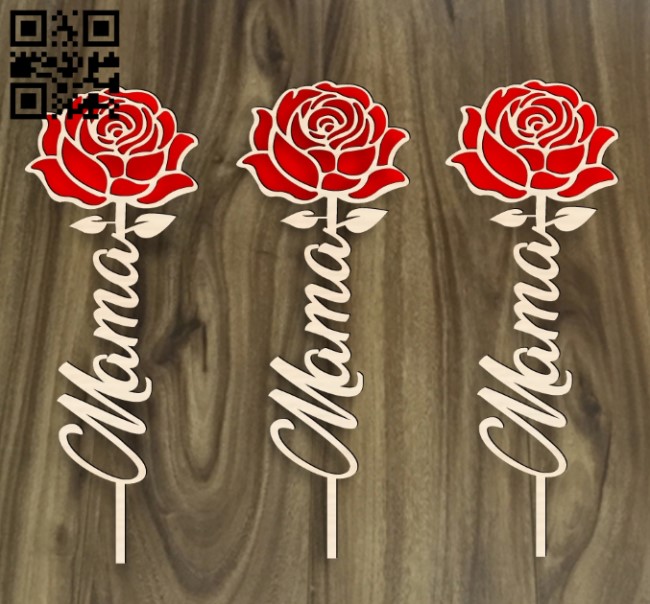 Rose for mom E0019255 file cdr and dxf free vector download for laser cut –  Download Vector
