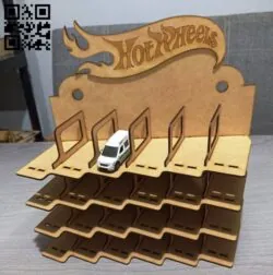 Toy car shelf E0019288 file cdr and dxf free vector download for laser cut