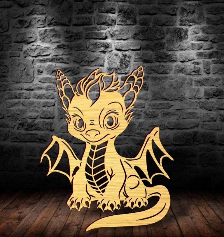 Baby dragon E0019476 file cdr and dxf free vector download for laser ...