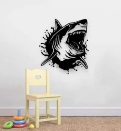 Shark wall decor E0020014 file cdr and dxf free vector download for laser cut plasma