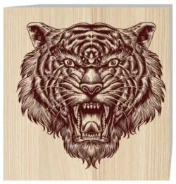 Tiger head E0020044 file cdr and dxf free vector download for laser engraving machine