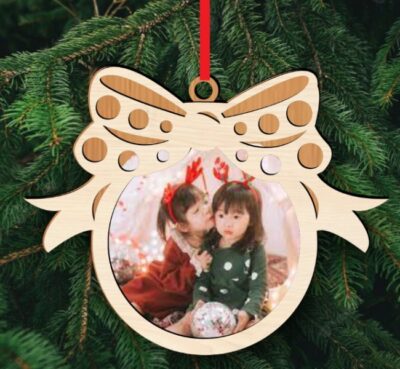 Christmas photo frame E0020326 file cdr and dxf free vector download for laser cut