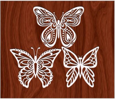 Butterflies Tattoo Vector TH00000022 file cdr and dxf free vector download for Laser cut