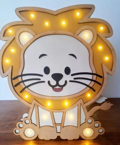 Lion lamp E0020540 file cdr and dxf free vector download for laser cut