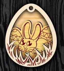 Egg easter layered E0020732 file cdr and dxf free vector download for laser cut