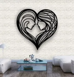 Heart and couple E0020683 file cdr and dxf free vector download for laser cut plasma