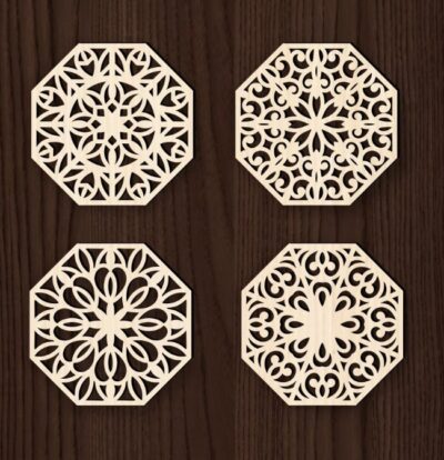 Mandala Octagonal E0020838 file cdr and dxf free vector download for laser cut