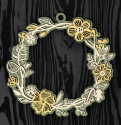 Wreath E0020723 file cdr and dxf free vector download for laser cut