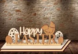 Happy Easter E0021011 file cdr and dxf free vector download for laser cut