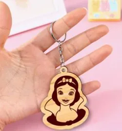 Snow White keychain E0021009 file cdr and dxf free vector download for laser cut