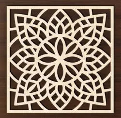 Square decoration E0020920 file cdr and dxf free vector download for laser cut plasma