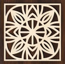 Square decoration E0020922 file cdr and dxf free vector download for laser cut plasma