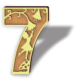 Number 7 E0021140 file cdr and dxf free vector download for laser cut