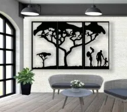 Family wall decor E0021389 file cdr and dxf free vector download for laser cut plasma