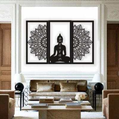Mandala wall decor E0021384 file cdr and dxf free vector download for laser cut