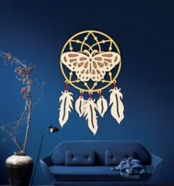 Dream catcher E0021827 file cdr and dxf free vector download for laser cut