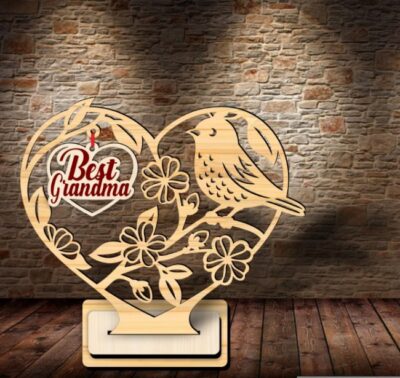 Mother’s day stand E0021885 file cdr and dxf free vector download for Laser cut