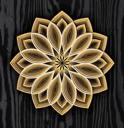 Multilayer mandala E0021933 file cdr and dxf free vector download for Laser cut