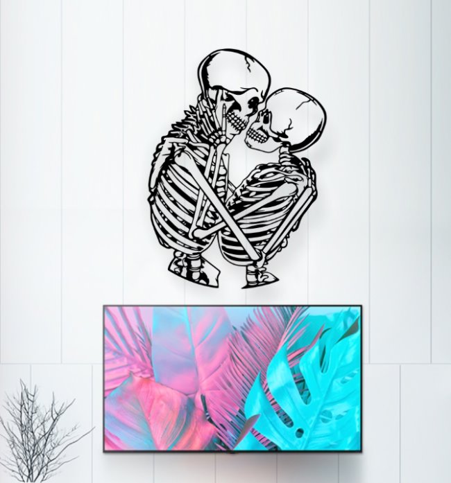 Skeleton romance E0021960 file cdr and dxf free vector download for Laser cut plasma