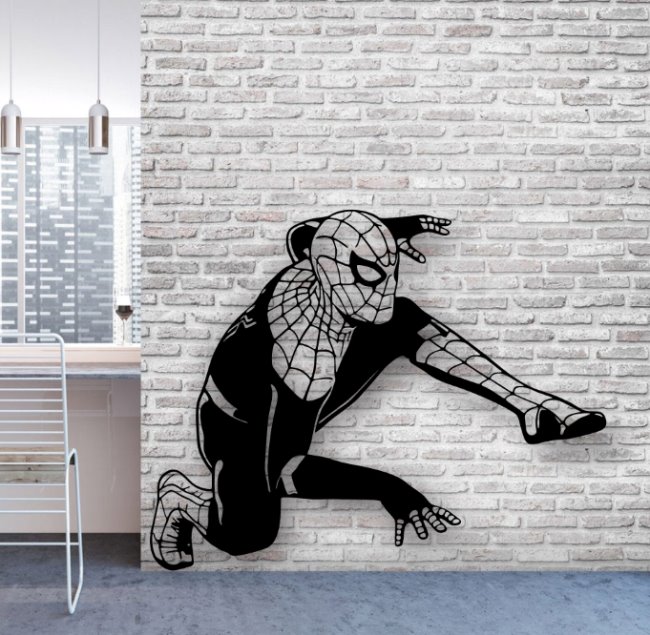 Spider man wall decor E0021869 file cdr and eps svg free vector download for print