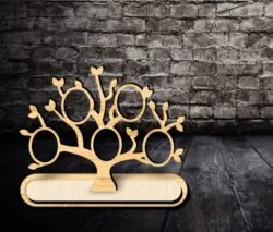 Tree photo frame E0021836 file cdr and dxf free vector download for laser cut